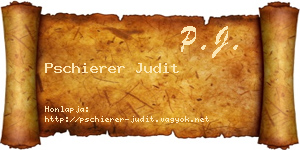 Pschierer Judit névjegykártya